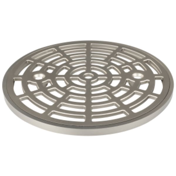 4 1/2" Round Cast Strainer Satin Nickel