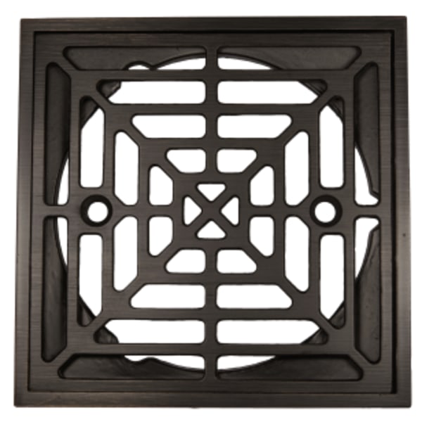 Cast Strainer & Ring Oil Rubbed Bronze 4-1/2" Square