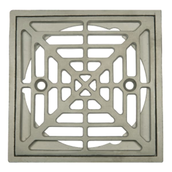 Cast Strainer & Ring Matte Stainless Steel 4-1/2" Square
