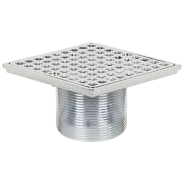 4-1/8" Square Strainer Chrome
