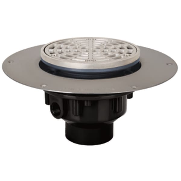 2" Round Grate Floor Drain 5-1/2" Stainle Stainless Steel Steel ABS