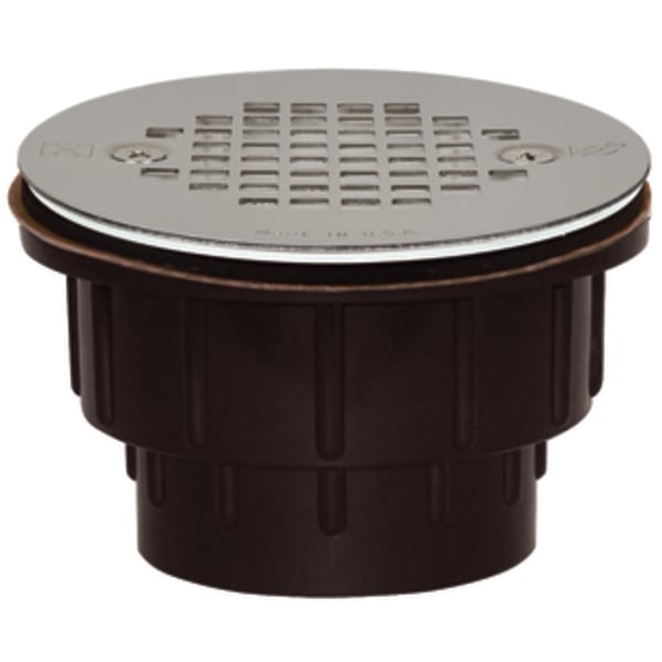 2" Shower Drain 4-1/4" Round Grate Stainle Stainless Steel Steel ABS