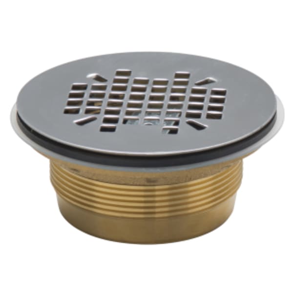 2" No-Caulk Shower Drain Bronze Round Grate