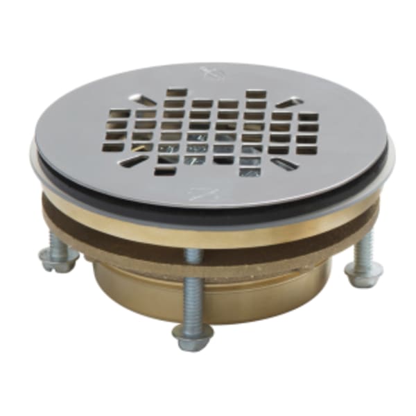 2" Jacking Bolt Shower Drain Stainless Steel Round Grate