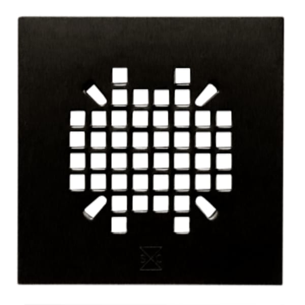 4-1/4" Square Snap-in Strainer Matt Blk