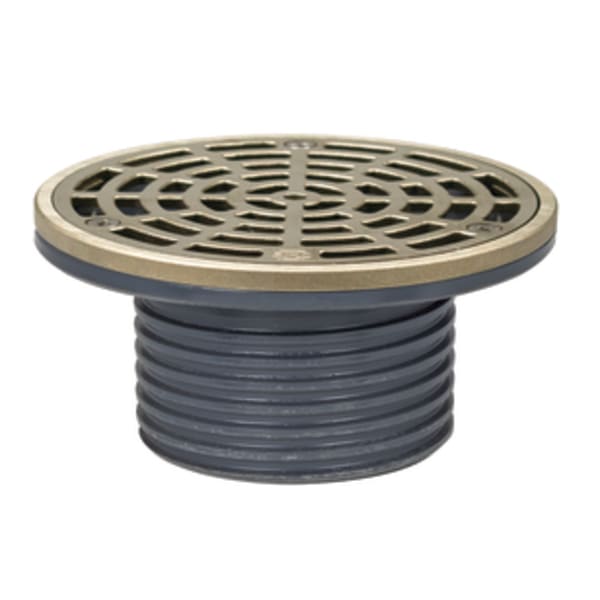 Finish Head DI 3" Drain with 5" Nickel Bronze Round Ring and Strainer