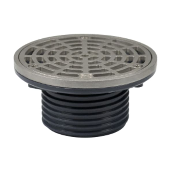 3" FinishLine Top Only with Round Grate 6-1/2" Stainle Stainless Steel Steel Finish