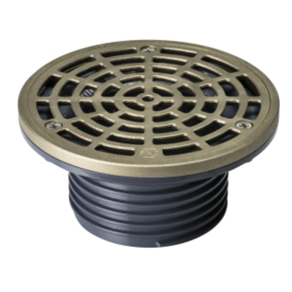 3" FinishLine Top Only with Round Grate 5-1/2" Nickel Bronze Finish