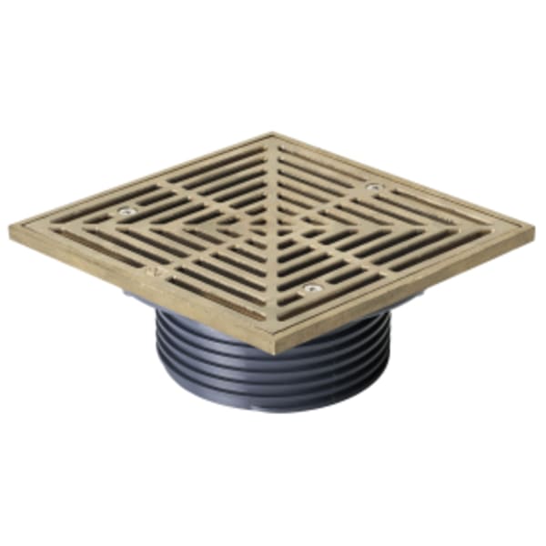 4" FinishLine Top Only with Square Grate 5-7/8" Nickel Bronze Finish