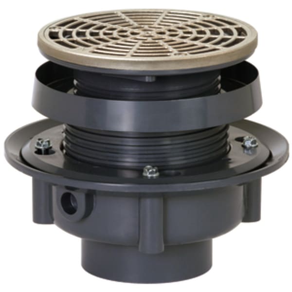 2" PVC Round Floor Drain with Nickel Top