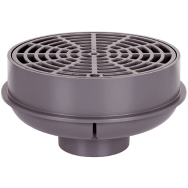 PVC 2"x 3" Quad Drain with Strainer