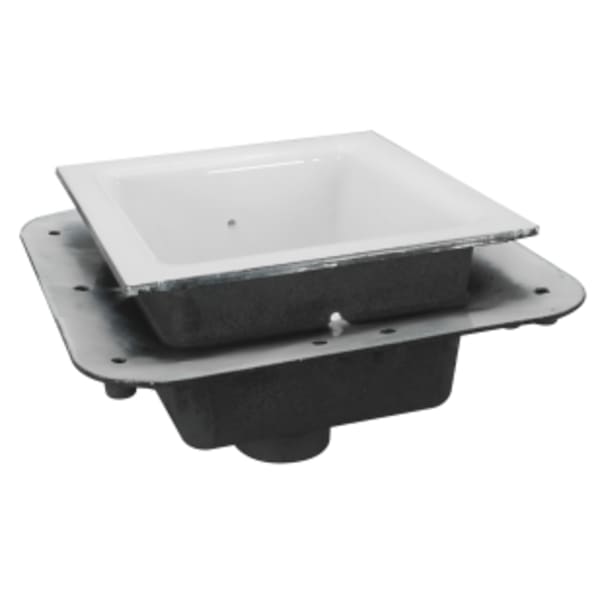 3" No-Hub Floor Sink Square 12"x 12"x 6"  Flanged