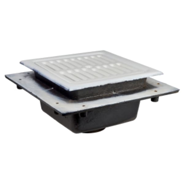 4" No-Hub Floor Sink Square 12"x 12"x 6" with Are Grate