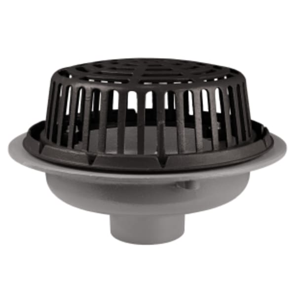 Roof Drain 15" x 3" No-Hub CI Dome
