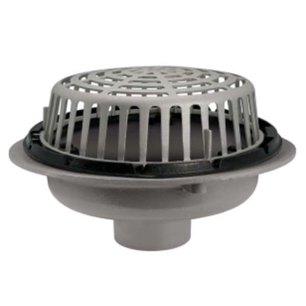 Roof Drain 15" x 3" No-Hub Aluminum Dome