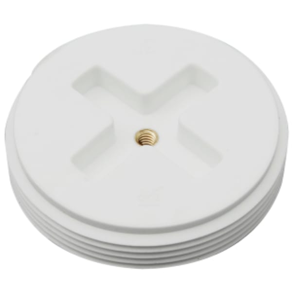 3-1/2" PVC  C/O Plug with Threaded Brass Insert