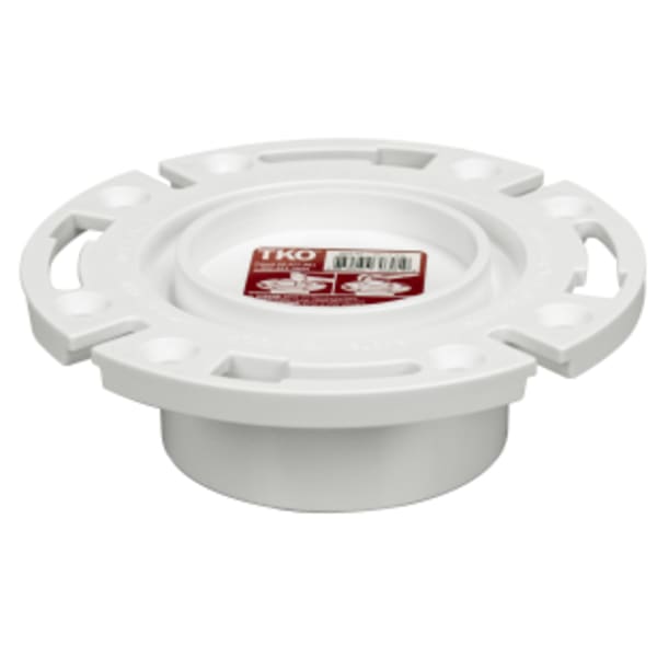 3" H PVC One-Piece Knockout closet flange flush fit