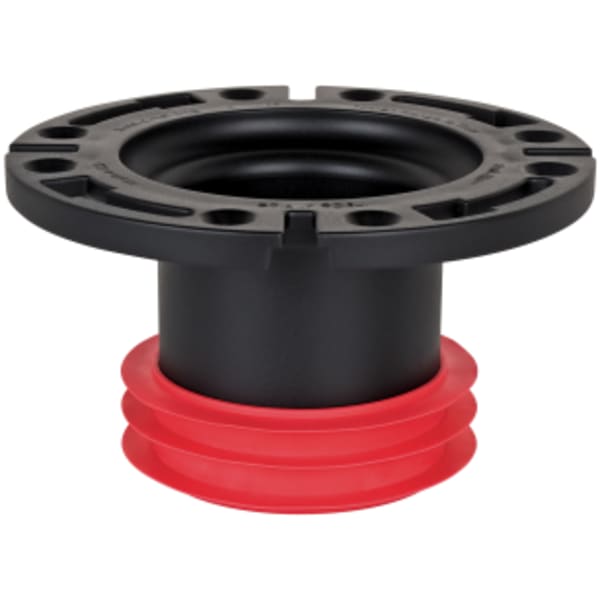 ABS Push-Tite Closet Flange with Plastic Ring & 4" Tailpiece (4" Inside)