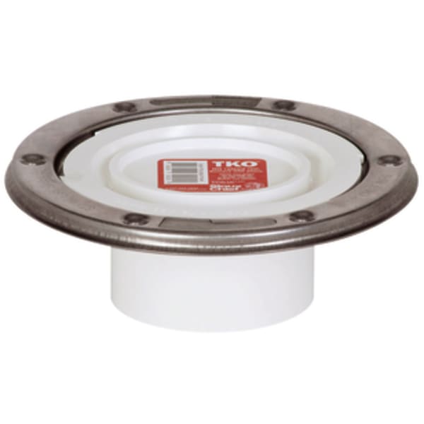 3" Spigot PVC Sch. 30 H Total Knockout Closet Flange with One-Piece Plastic Ring