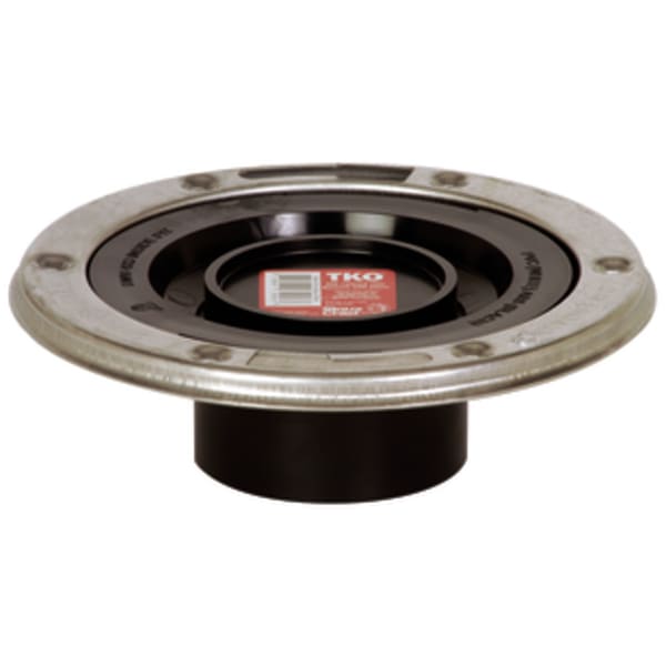 3" Inside Fit ABS TKO Closet Flange with Stainle Stainless Steel Steel Swivel Ring