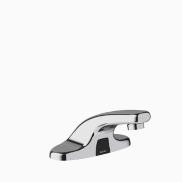 Optima® Sensor Faucet (ETF600-BOX-BDT-CP-0.5-GPM-MLM-FCT) Commercial Grade, ADA Compliant, Electronic, Sensor-Activated, Cast Brass 4 Centerset Hand Washing Faucet with the following features: - 4" Centers in Polished Chrome