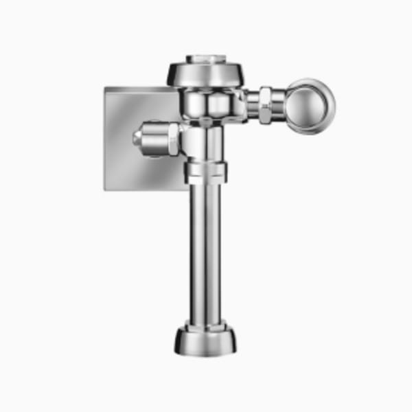 Royal® Manual Flushometer (ROYAL 111 ES 120V) PERMEX synthetic rubber diaphragm with Dual Filtered Fixed Bypass - in Polished Chrome