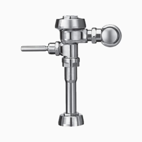 Royal® Manual Flushometer (ROYAL 180-1.5) Includes the required wall plate and a purple wall flange to let users know reclaimed water is in use - in Polished Chrome