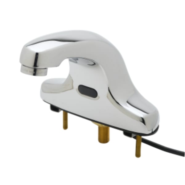 Equip Sensor Faucet: 4" Deck Mount, 5" Cast Spout, AC/DC Control Module, Mixing Tee