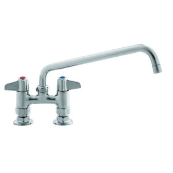 Equip 4" Deck Mount Swivel Base Faucet, 10" Swing Nozzle & Supply Nipple Kit