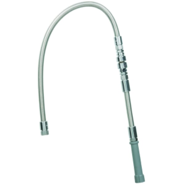 Hose, 44" Flexible Stainless Steel, Backflow Preventer for Continuous Pressure Application
