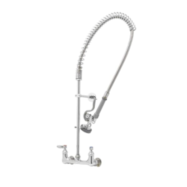 EasyInstall Pre-Rinse, Spring Action, Wall Mount Base, 8" Centers, Wall Bracket