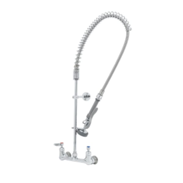Pre-Rinse, EasyInstall, 8" Wall Mount, Ceramas, Lever Handles, Wall Bracket, PRSV Swivel