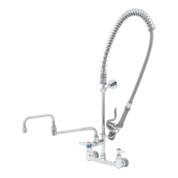 Pre-Rinse: 8" Wall Mount, Ceramas, B-0155-LNEZ & 074X Double-Joint Nozzle, B-0107-C