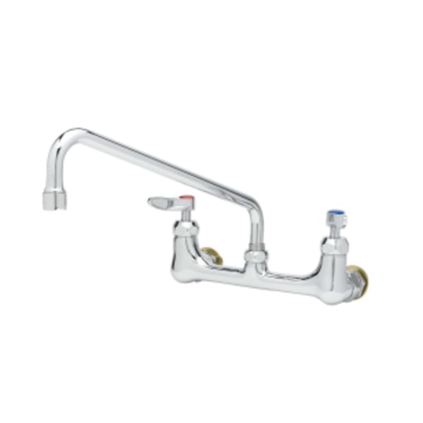 8" c/c Double Pantry Faucet, Wall Mount, 12" Swing Nozzle (062X), 00CC Inlets & Ceramas