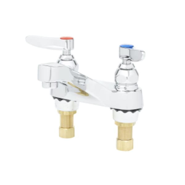 Lavatory Faucet, Deck Mount, 4" Centers, Aerator, 1/2" NPSM Male Shanks