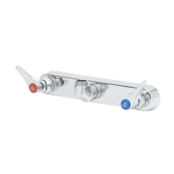 Workboard Faucet, Wall Mount, 8" Centers, Lever Handles, Less Nozzle