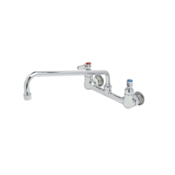 Double Pantry Faucet, Wall Mount, 8" Centers, 14" Swing Nozzle, 1/2" NPT Female Inlets ( B-0230-LN & 063X )