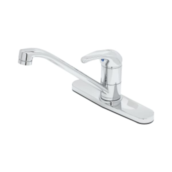 Single Lever Faucet, 9" Spout, Swivel Base, Flex Supplies, 10" Deckplate