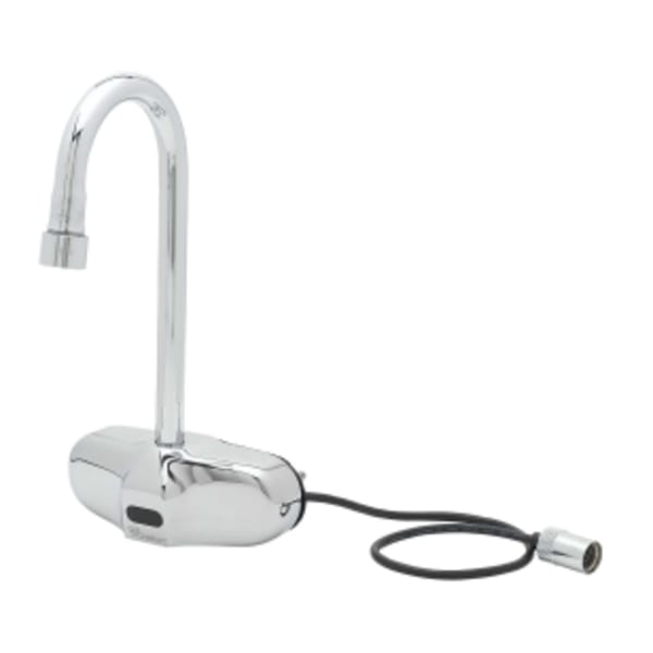 ChekPoint Sensor Faucet, 4" Wall Mount, Gooseneck, AC/DC Control Module, 2.2 GPM / 8.3 LPM (Two-Hole Installation Design)
