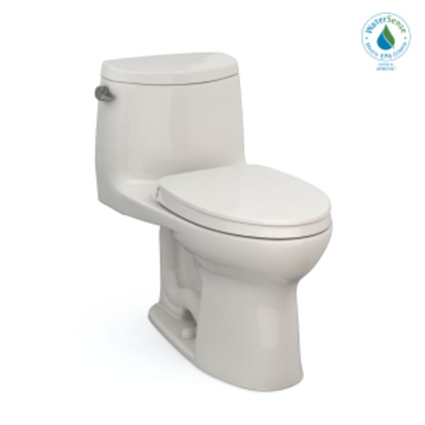 TOTO® UltraMax® II One-Piece Elongated 1.28 GPF Universal Height Toilet with CEFIONTECT and SS124 SoftClose Seat, WASHLET+ Ready, Sedona Beige - MS604124CEFG#12