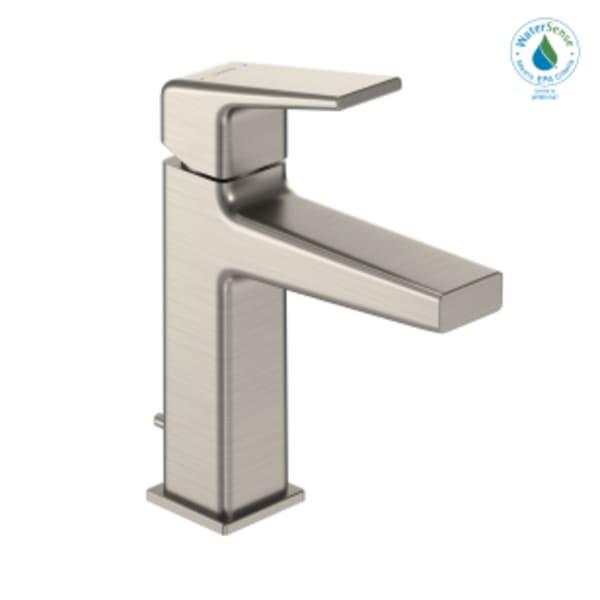 TOTO® GB Series 1.2 GPM Single Handle Bathroom Sink Faucet with COMFORT GLIDE Technology and Drain Assembly, Brushed Nickel - TLG10301U#BN