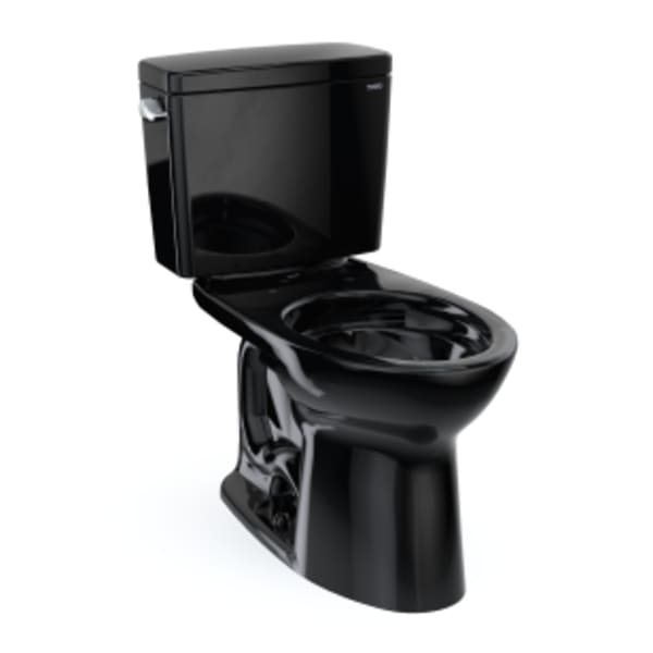 TOTO® Drake® Two-Piece Elongated 1.6 GPF Universal Height TORNADO FLUSH® Toilet, Ebony - CST776CSF#51