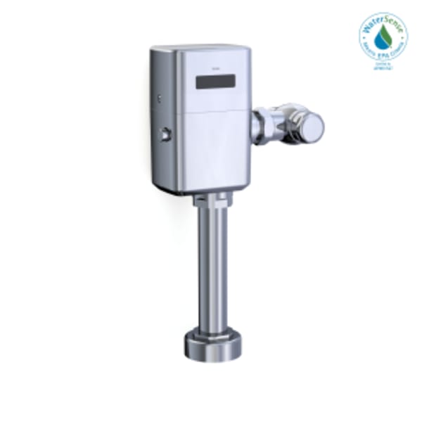 TOTO® ECOPOWER® Touchless 1.0 GPF High-Efficiency Toilet Flushometer Valve for back spud with 12 Inch Vacuum Breaker Set, Polished Chrome - TET1UB32#CP