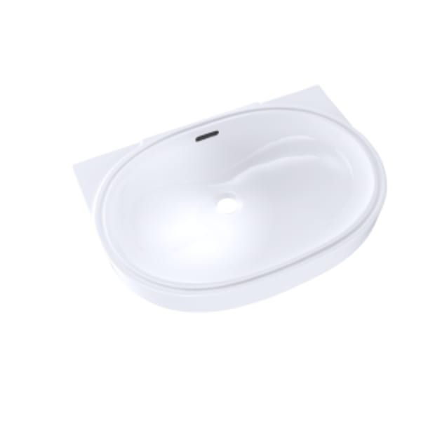 TOTO® Oval 19-11/16" x 13-3/4" Undermount Bathroom Sink with CEFIONTECT, Cotton White - LT546G#01