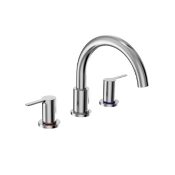 TOTO® LB Two-Handle Deck-Mount Roman Tub Filler Trim, Polished Chrome - TBS01201U#CP