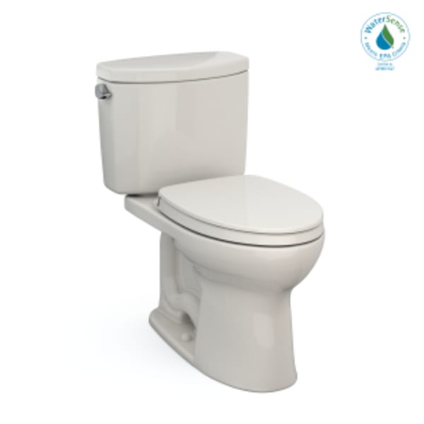 TOTO® Drake® II Two-Piece Elongated 1.28 GPF Universal Height Toilet with CEFIONTECT and SS124 SoftClose Seat, WASHLET+ Ready, Sedona Beige - MS454124CEFG#12