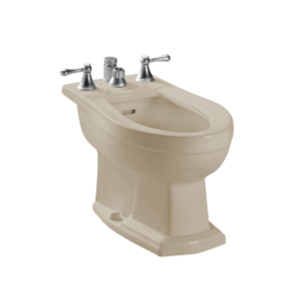 TOTO® Clayton® Deck Mount Vertical Spray Flushing Rim Bidet, Bone - BT784B#03