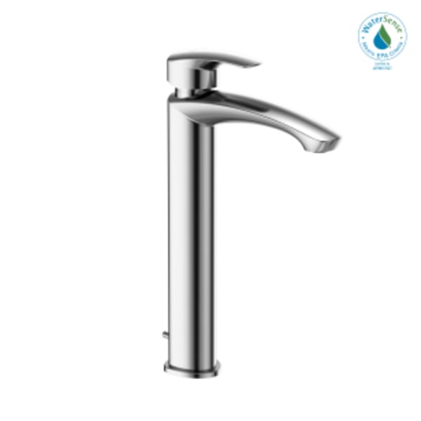 TOTO® GM 1.2 GPM Single Handle Vessel Bathroom Sink Faucet with COMFORT GLIDE Technology, Polished Chrome - TLG09305U#CP