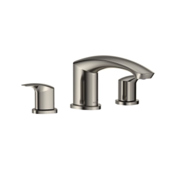 TOTO® GM Two-Handle Deck-Mount Roman Tub Filler Trim, Polished Nickel - TBG09201U#PN