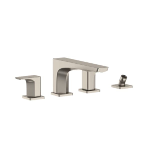 TOTO® GE Two-Handle Deck-Mount Roman Tub Filler Trim with Handshower, Brushed Nickel - TBG07202U#BN